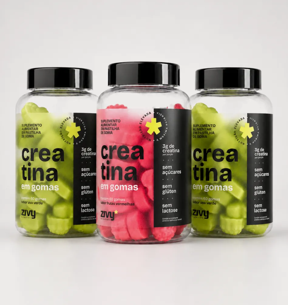 Combo 3 Creatinas em Goma Uva e Frutas Vermelhas | Zivy