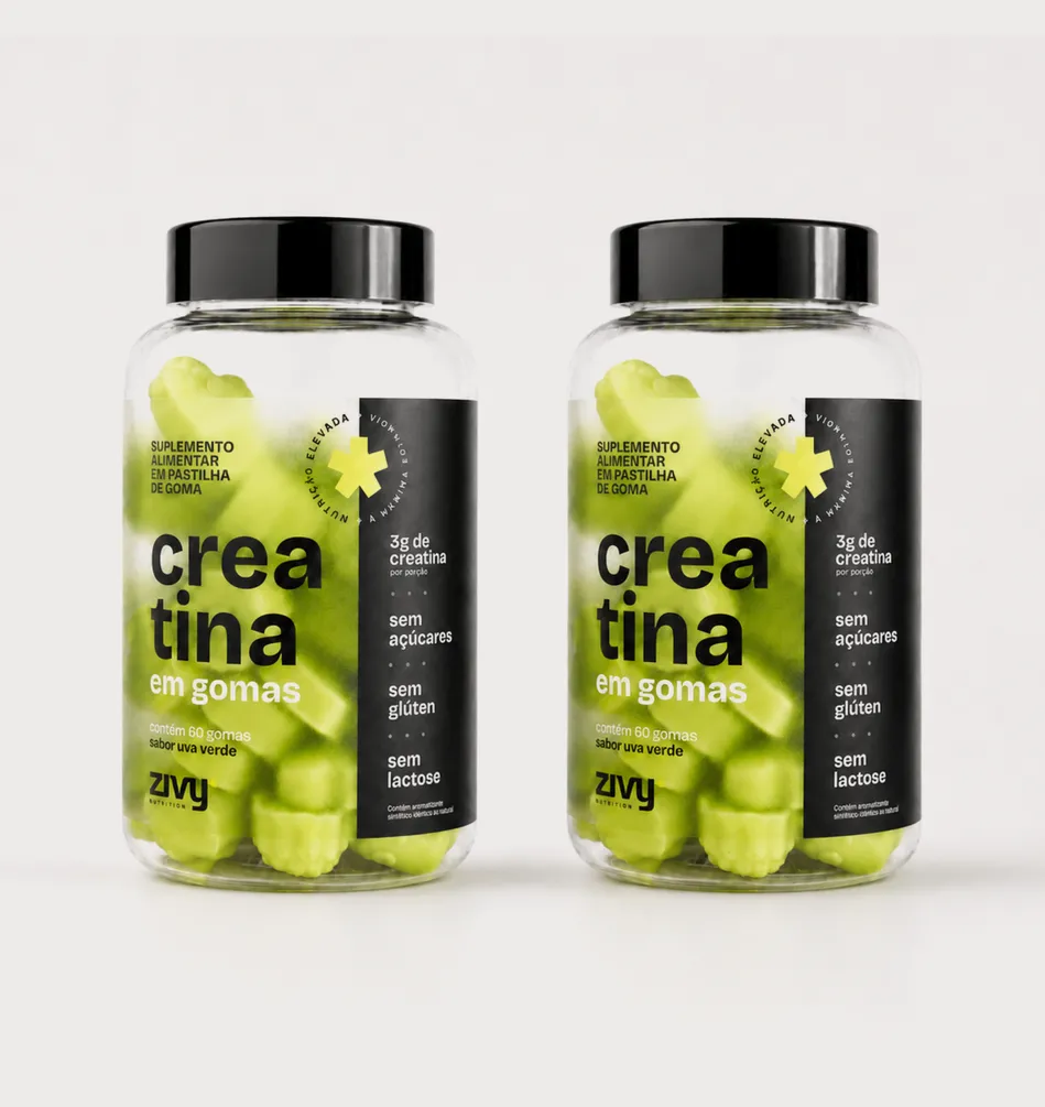 Kit 60 Dias de Creatina em Gomas Uva Verde | Zivy