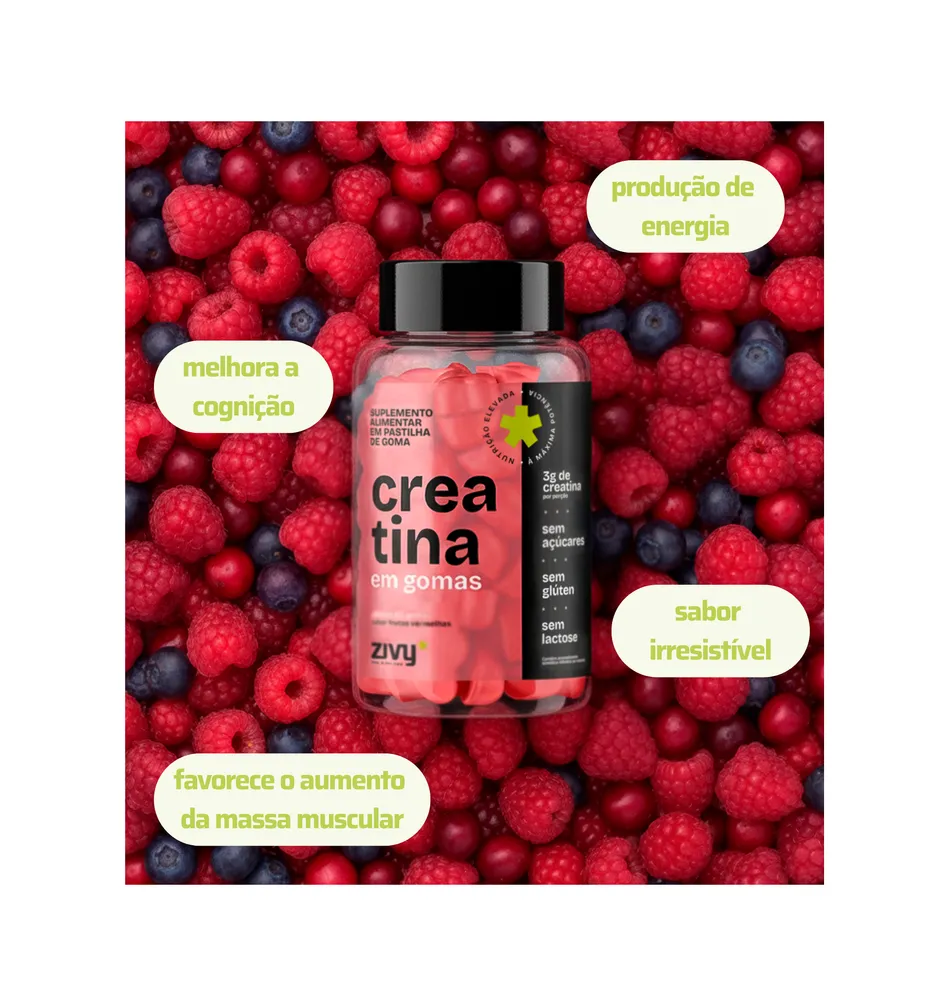Energia e Descanso: 3 creatina + 1 melatonina de presente