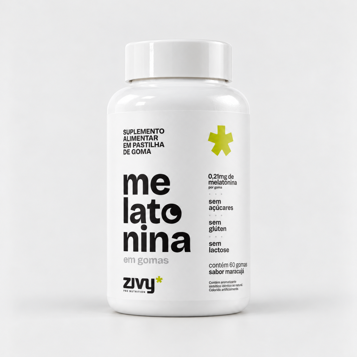 Embalagem de melatonina em gomas Zivy