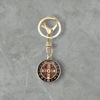 Chaveiro dourado - Medalhão dupla face - imagem 3