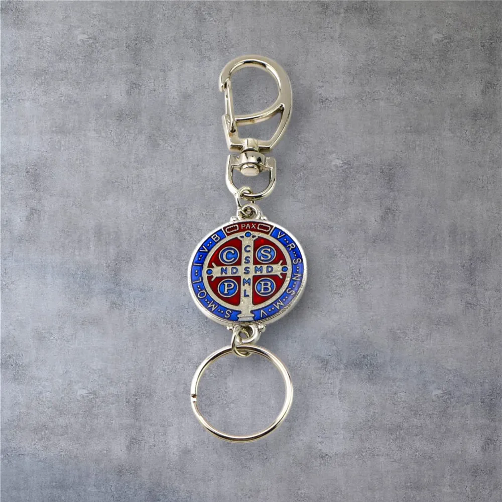 Chaveiro dourado - Medalhão dupla face