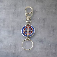 Chaveiro dourado - Medalhão dupla face - imagem 3