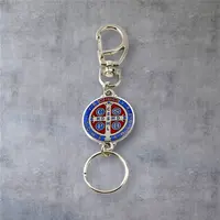 Chaveiro dourado - Medalhão dupla face - imagem 3