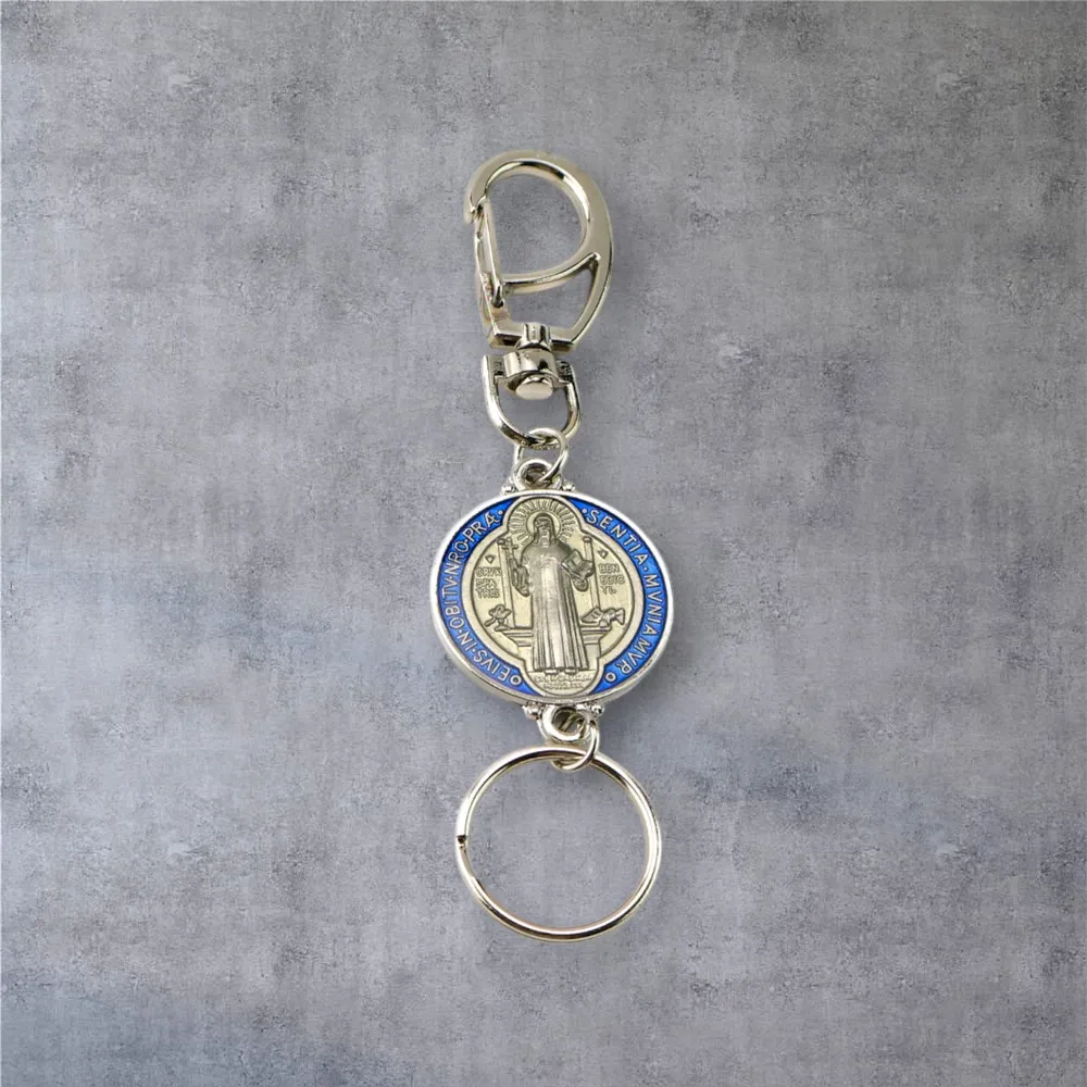 Chaveiro dourado - Medalhão dupla face