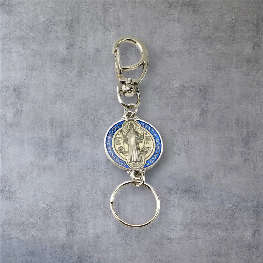 Chaveiro dourado - Medalhão dupla face