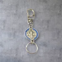 Chaveiro dourado - Medalhão dupla face - imagem 2