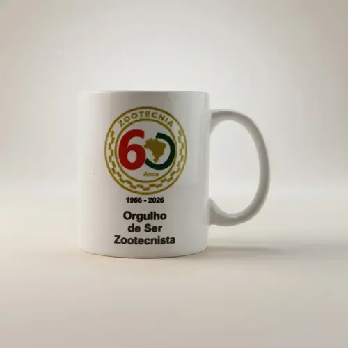 Caneca de porcelana - 60 anos da zootecnia