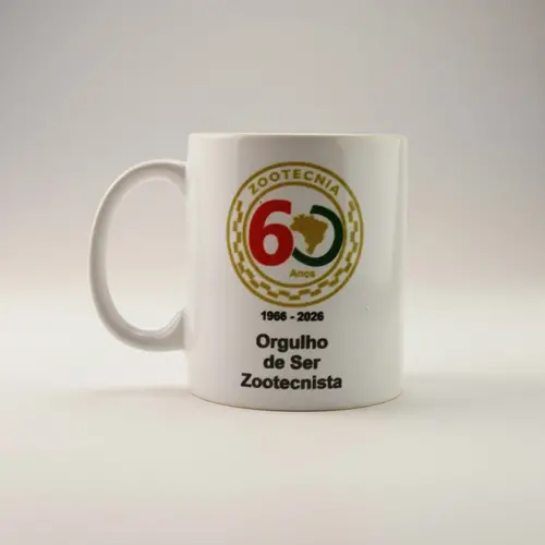 Caneca de porcelana - 60 anos da zootecnia