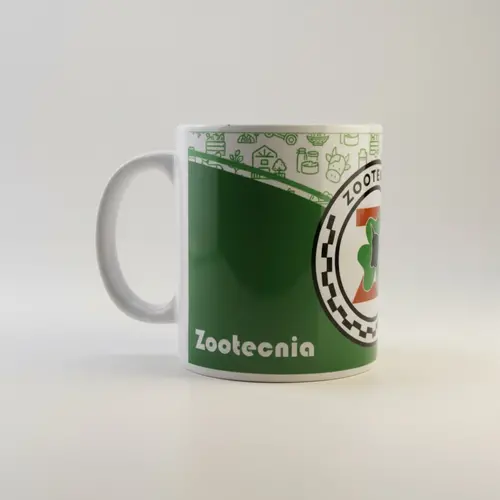 Caneca de porcelana verde - Zootecnia