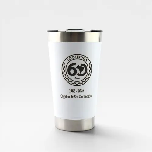 Copo Stanley branco - 60 anos zootecnia