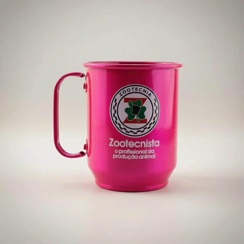Caneca de alumínio - Rosa