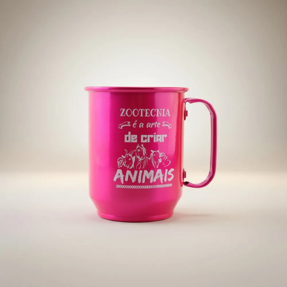 Caneca de alumínio - Rosa