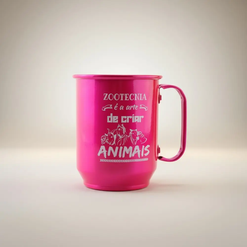 Caneca de alumínio - Rosa