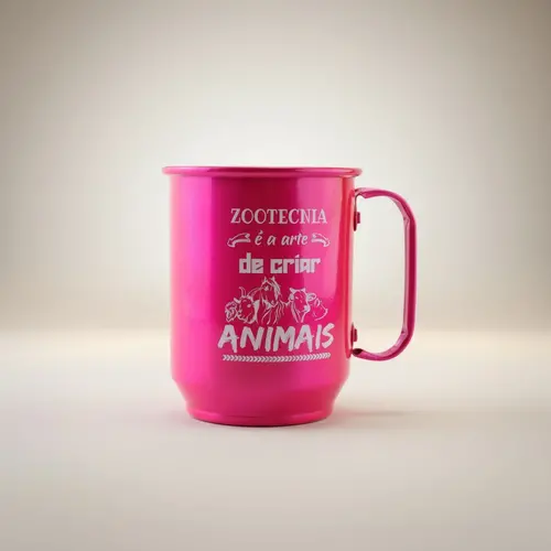 Caneca de alumínio - Rosa
