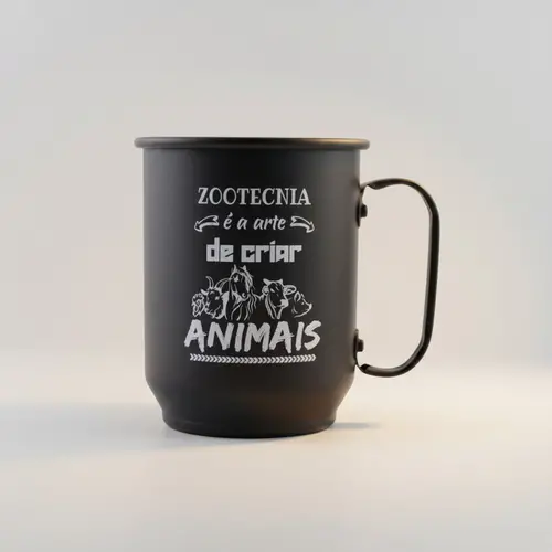 Caneca de alumínio - Preto