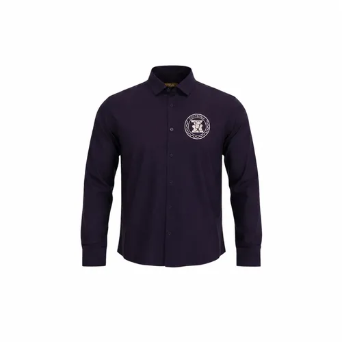 Camiseta social masculina - Azul marinho