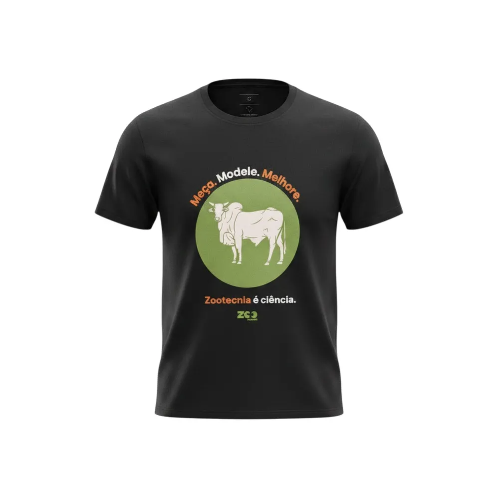 Camiseta “Meça. Modele. Melhore.”