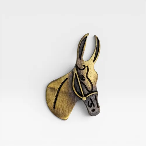 Anel de Lenço Cabeça de Cavalo – Ouro Envelhecido