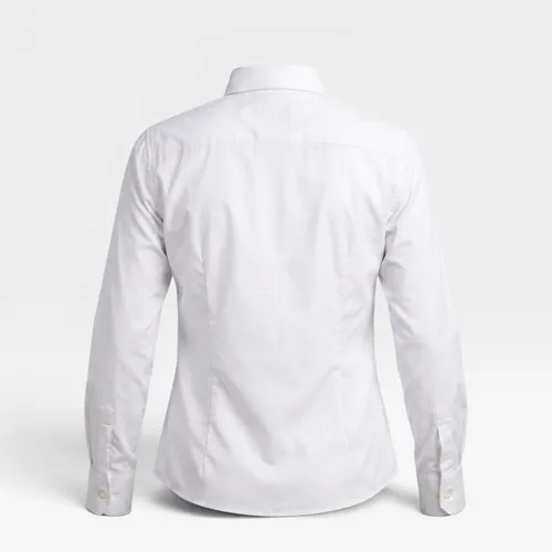 Camisa social Feminina - Branca com logo colorida